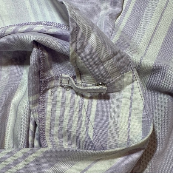 🌻 Wayward Fancies eShakti Lilac Striped Button Down A-Line Shirtdress *no size* - Picture 8 of 12